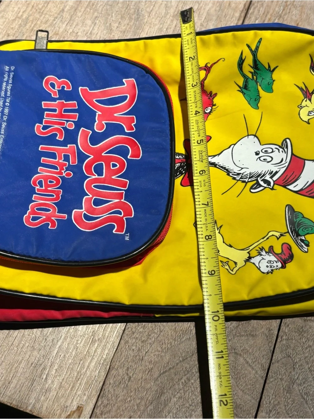 Vintage 1997 Dr Seuss & His Friends Cat in the Hat Backpack Kids 90s